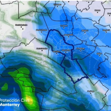 Alertan por lluvias, granizo y vientos de hasta 60 km/h en MTY