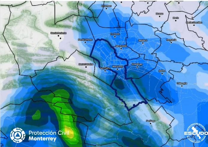 Alertan por lluvias, granizo y vientos de hasta 60 km/h en MTY