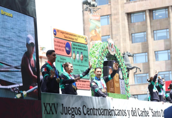 Del podio al desfile: atletas mexicanos reciben homenaje tras conquistar Santo Domingo 2026